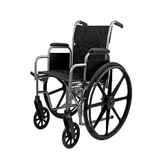 Image showing Wheelchair isolated on white