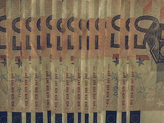 Image showing Vintage Fifty Euro notes