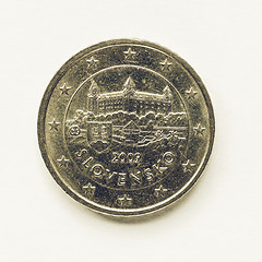 Image showing Vintage Slovak 50 cent coin