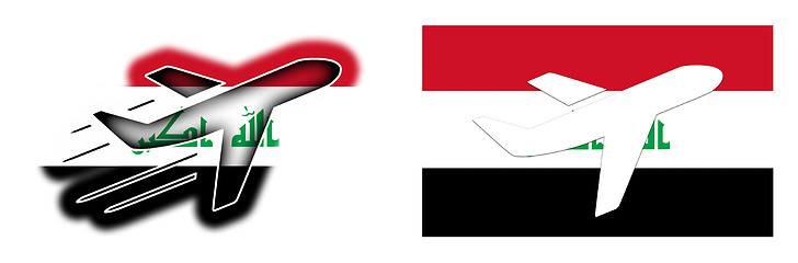 Image showing Nation flag - Airplane isolated - Iraq