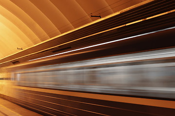 Image showing  speed train with motion blur