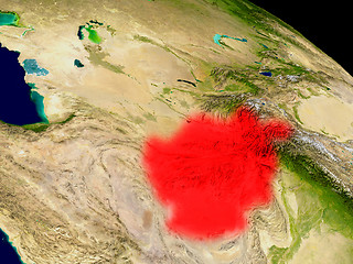 Image showing Afghanistan from space