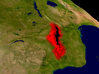 Image showing Malawi from space