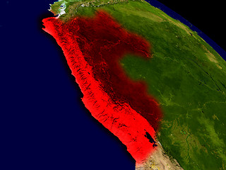 Image showing Peru from space