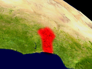 Image showing Benin from space