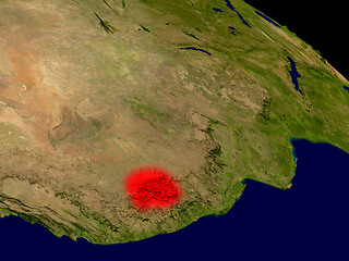 Image showing Lesotho from space