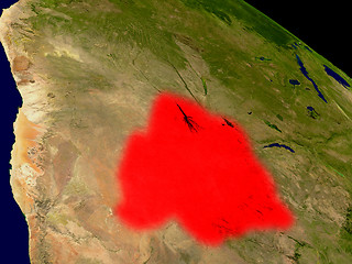 Image showing Botswana from space