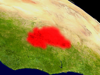 Image showing Burkina Faso from space