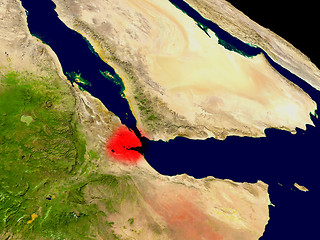 Image showing Djibouti from space