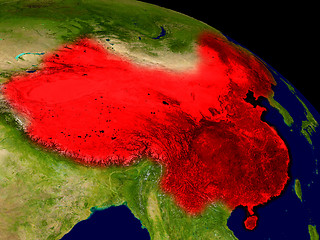 Image showing China from space