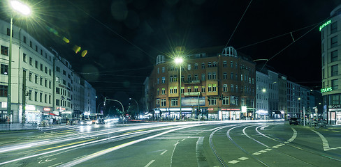 Image showing Berlin Rosenthaler Platz at night