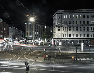 Image showing Berlin Rosenthaler Platz at night