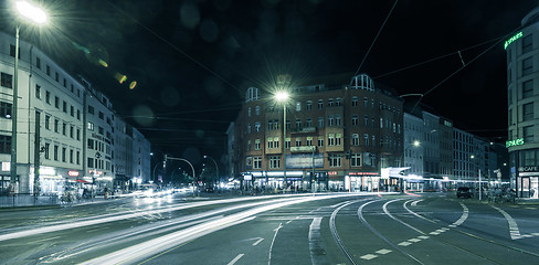 Image showing Berlin Rosenthaler Platz at night