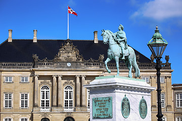 Image showing Amalienborg palace in Copenhagen, Denmark