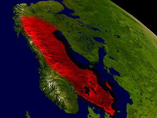 Image showing Sweden from space