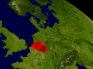 Image showing Belgium from space