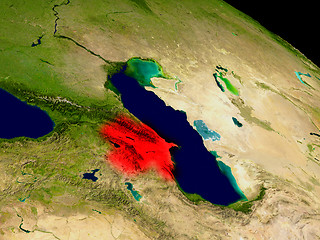 Image showing Azerbaijan from space
