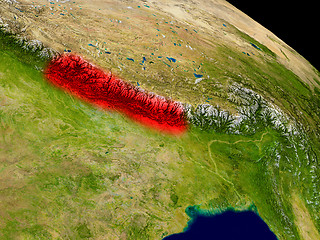 Image showing Nepal from space