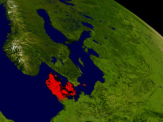 Image showing Denmark from space