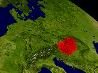 Image showing Hungary from space