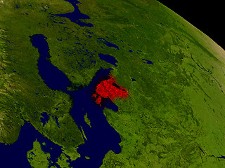 Image showing Estonia from space