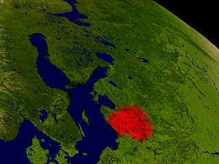 Image showing Lithuania from space
