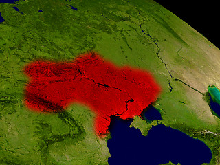 Image showing Ukraine from space