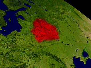 Image showing Belarus from space