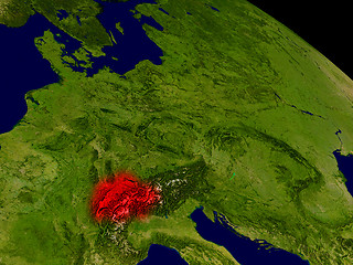 Image showing Switzerland from space