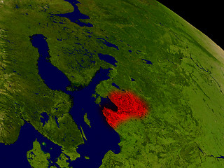 Image showing Latvia from space