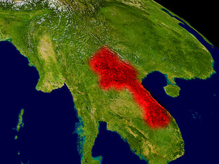 Image showing Laos from space