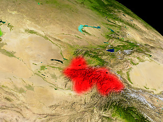Image showing Tajikistan from space