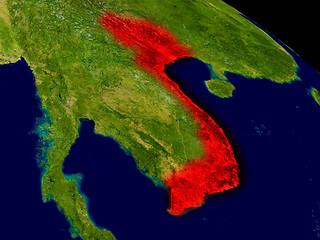 Image showing Vietnam from space