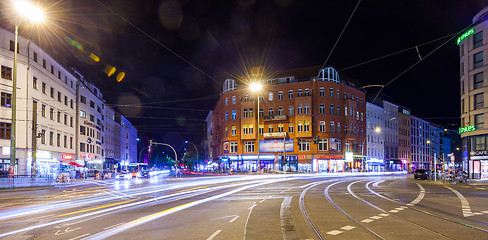 Image showing Berlin Rosenthaler Platz at night