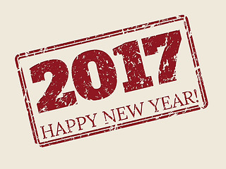 Image showing Happy new year 2017 stamper design