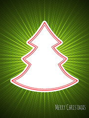 Image showing Christmas greeting with bursting christmas tree