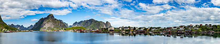 Image showing Panorama Lofoten archipelago islands