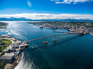 Image showing Bridge of city Tromso, Norway