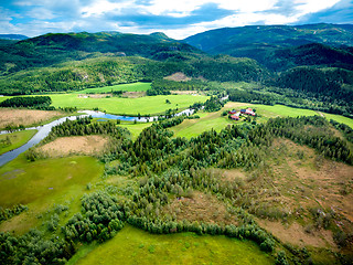 Image showing Beautiful Nature Norway aerial photography.