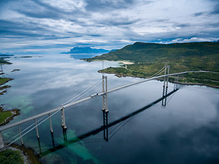 Image showing Tjeldsundbrua bridge in Norway