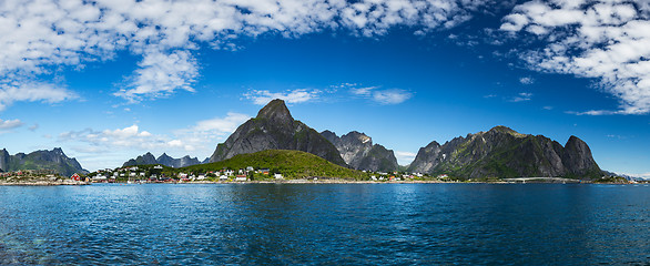 Image showing Panorama Lofoten archipelago islands