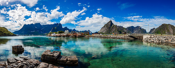 Image showing Panorama Lofoten archipelago islands