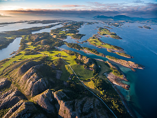 Image showing Beautiful Nature Norway aerial photography.