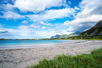 Image showing Beach Lofoten archipelago islands beach