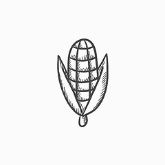 Image showing Corn sketch icon.