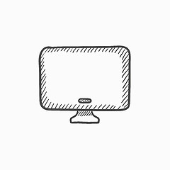 Image showing Monitor sketch icon.