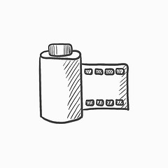 Image showing Camera roll sketch icon.