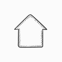 Image showing House sketch icon.