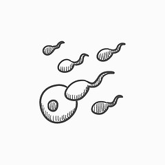 Image showing Fertilization sketch icon.