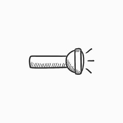 Image showing Flashlight sketch icon.